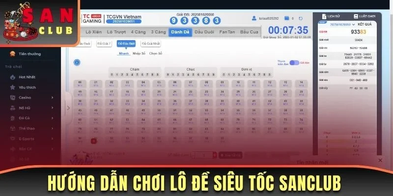 Lô Đề Siêu Tốc Sanclub